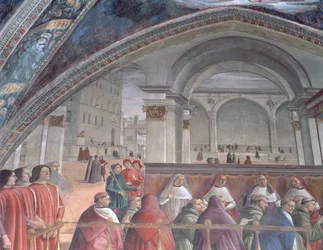 Die Loggia und Palazzo della Signoria, Sassetti-Kapelle (Detail)